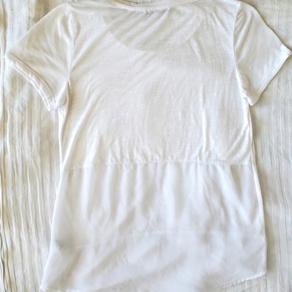 Dex,White, t-shirt, Blouse, Medium - Picture 2 of 3